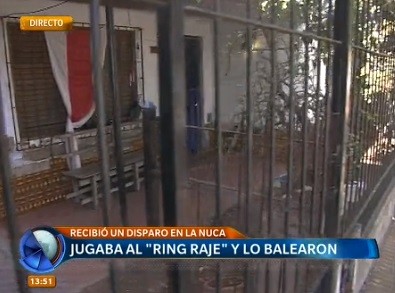 Un hombre baleó a un nene de 13 años por jugar al ring raje
