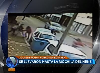 Motochorros se llevaron hasta la mochila del nene