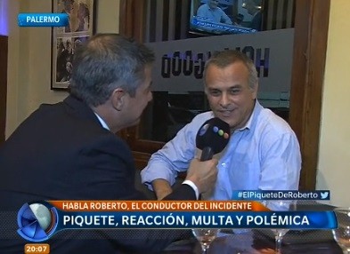 Roberto contó por qué decidió hacer frente al piquete