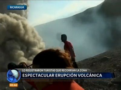 Espectaculares imágenes de la erupción de un volcán en Nicaragua