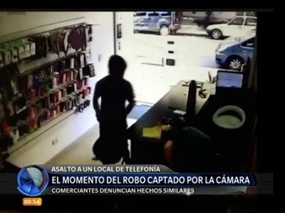 El momento del robo captado en la cámara
