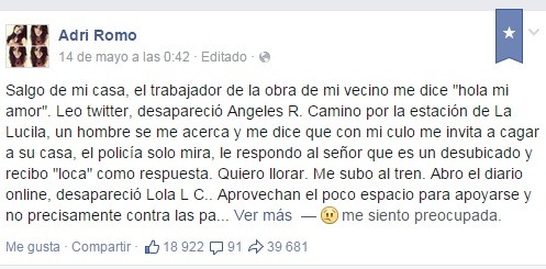 La carta de una joven sobre el acoso que sufre en la calle se volvió viral en redes