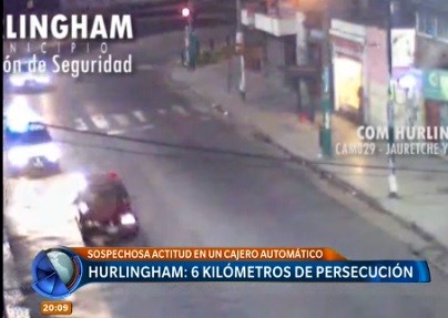Persecución de película en Hurlingham
