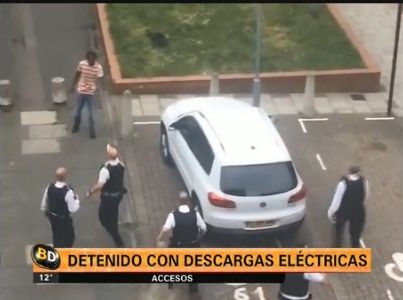 Detenido con descargas eléctricas