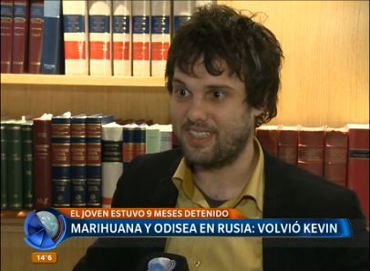 Marihuana y odisea en Rusia: volvió Kevin