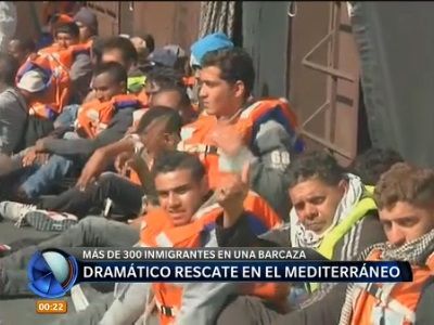 Dramático rescate de migrantes en el Mediterráneo