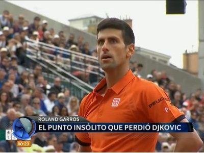 El insólito punto que perdió Djokovic en Roland Garros
