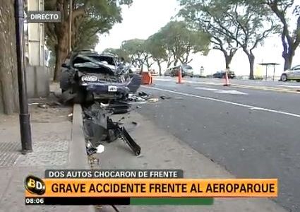 Al menos tres heridos en un choque frente al Aeroparque