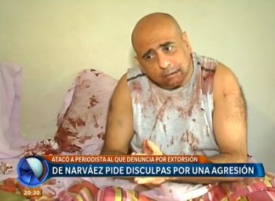 Luego de agredir a golpes a un periodista, De Narváez pidió disculpas