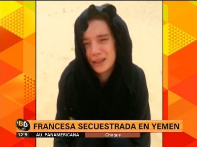 Difunden el video de una francesa secuestrada en Yemen