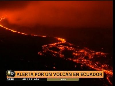 Alerta por un volcán en Ecuador