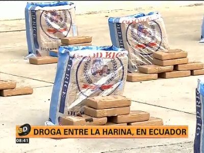 Droga camuflada en la harina en Ecuador