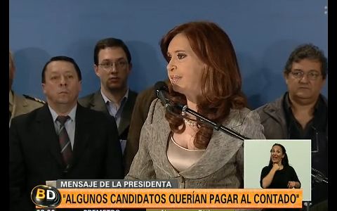 Cristina sobre los fondos buitre: "algunos querían pagar al contado"