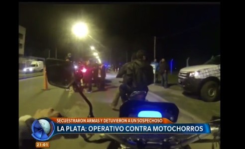 Operativo contra motochorros en La Plata