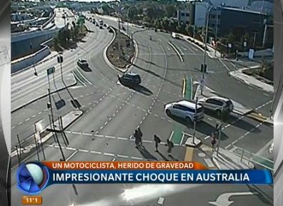 Impresionante choque en Australia