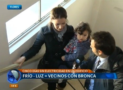 Frío y corte de luz: bronca de vecinos
