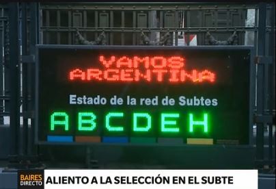 La selección, alentada desde el subte