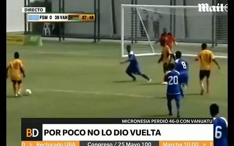 La mayor goleada de todos los tiempos: 46 a 0