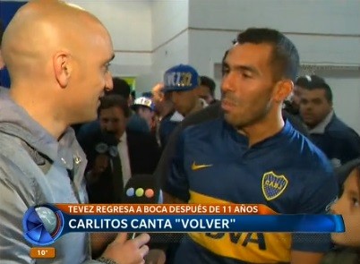 Telefe Noticias, mano a mano con Tevez: "No esperaba la cancha así"