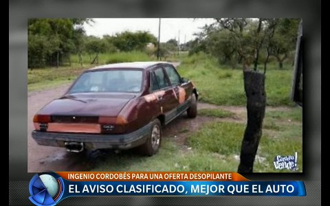 Desopilante aviso clasificado para vender un auto