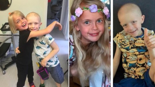 Una chica de 9 años le regaló su pelo largo a un amigo con cáncer