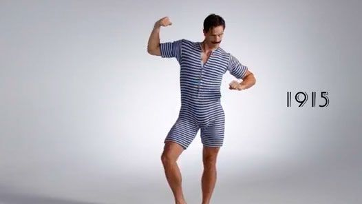Cómo evolucionó el traje de baño masculino en 100 años