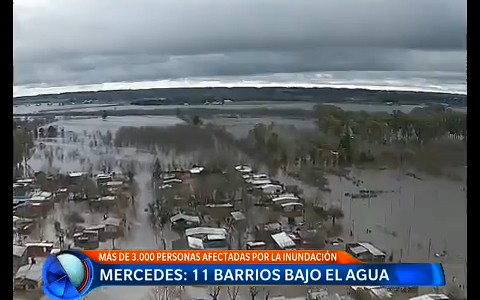 Una recorrida por Mercedes: 11 barrios bajo el agua