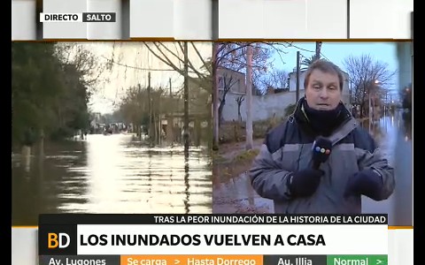 El agua está bajando en Salto