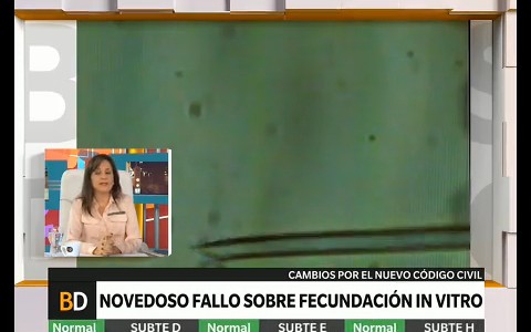 Fallo en un caso de fecundación asistida con aplicación del nuevo Código Civil