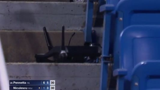 Cayó un drone en pleno partido del U.S. Open