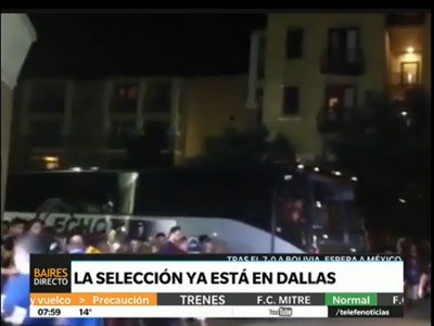 La llegada de la selección del Tata a Dallas