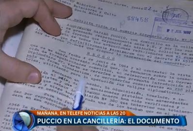 Puccio en la Cancillería: el documento