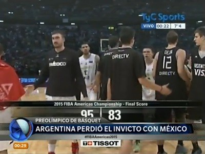 Preolímpico de Básquet: Argentina perdió el invicto ante México