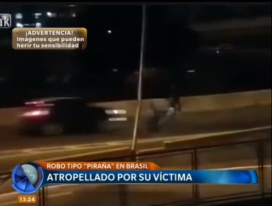 Video: atropellado por su víctima en la autopista