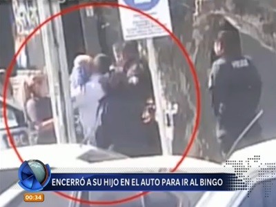 Dejó a su hijo encerrado en el auto para ir al Bingo
