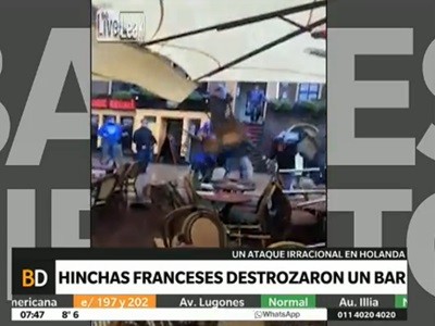 Violencia de hinchas franceses en Holanda