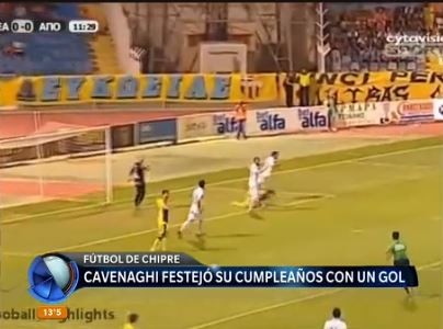Cavenaghi festejó su cumpleaños con un gol