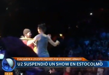 U2 suspendió un show en Suecia por un hombre armado