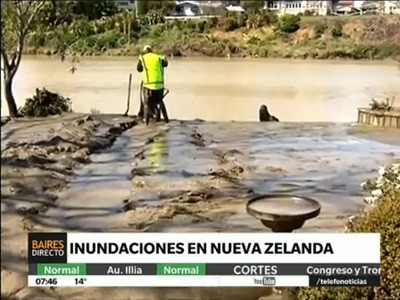 Graves inundaciones en Nueva Zelanda