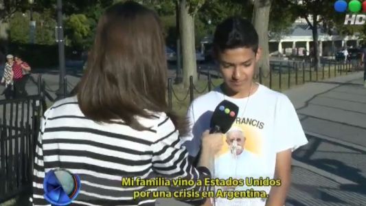 Telefe Noticias con el niño de origen argentino que conocerá al Papa