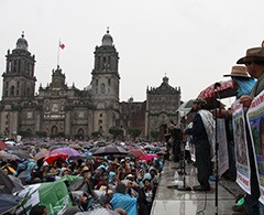 Incidentes en una marcha en México