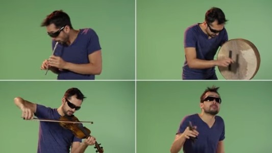 Video: el hombre que toca 90 instrumentos en una sola canción