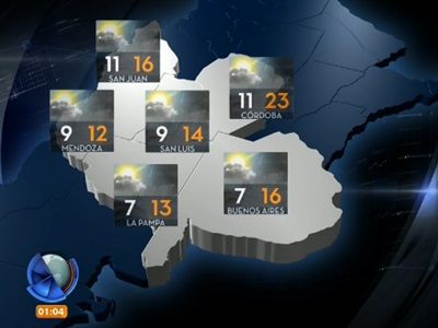 Siguen las lluvias y la máxima será sólo de 15 grados