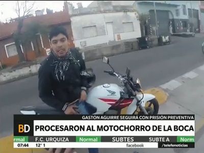 Procesaron al motochorro de La Boca