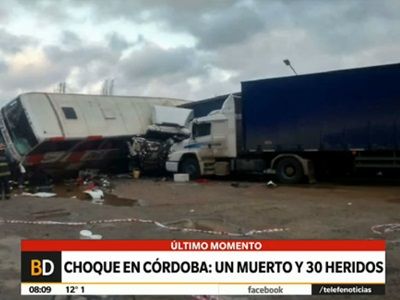 Trágico choque en Córdoba