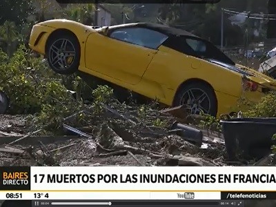 Al menos 17 muertos por las inundaciones en Francia