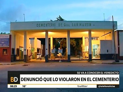 Denunció que lo violaron en un cementerio