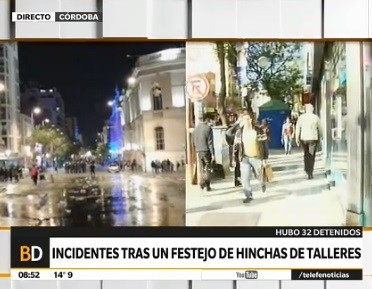 Incidentes en festejos de hinchas de Talleres