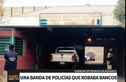 Cayó banda de policías que robaba bancos