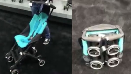 Video viral: el cochecito de bebé más plegable